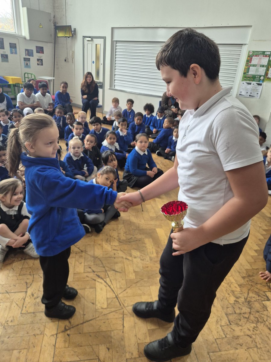 This week's Kindness Cup winner from Year 1 was very deserving. Well done!