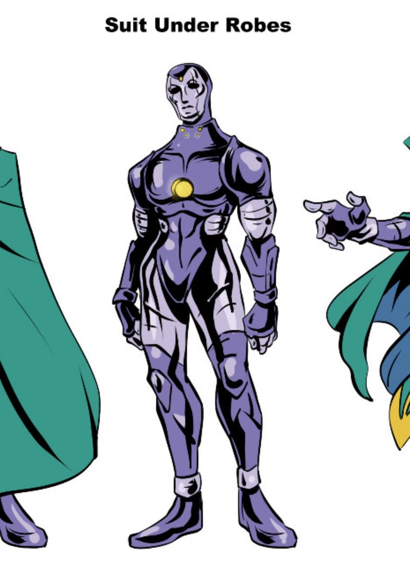 i find it funny how for nate’s iron lad armor, one of the ideas for a its colors included purple, but they didn’t go with that…

…and now two decades later his armor is in fact purple!