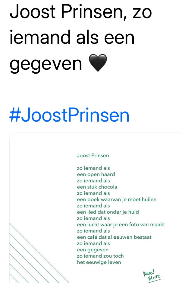 Mooie en rake post van Merel Morre