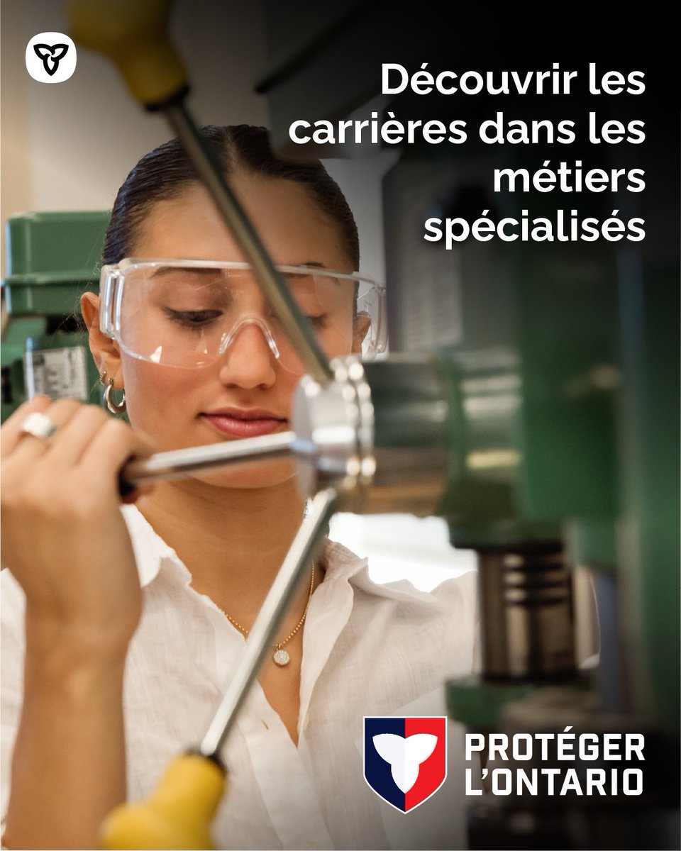 C’est la Semaine nationale des métiers spécialisés et des technologies! 

Des programmes scolaires familiarisent les élèves de l’Ontario à +140 métiers spécialisés.

Info: ontario.ca/fr/page/les-me… 

#SNMST