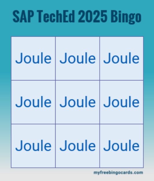JelenaAtLarge's tweet image. Get your official SAP TechEd 2025 Bingo card, folks!
#SAP