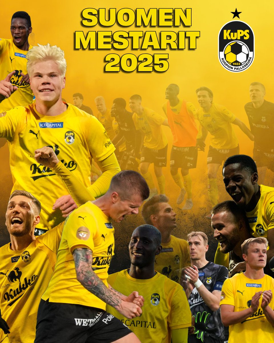 Kuopion Palloseura on Suomen Mestari 2025! 💛🖤