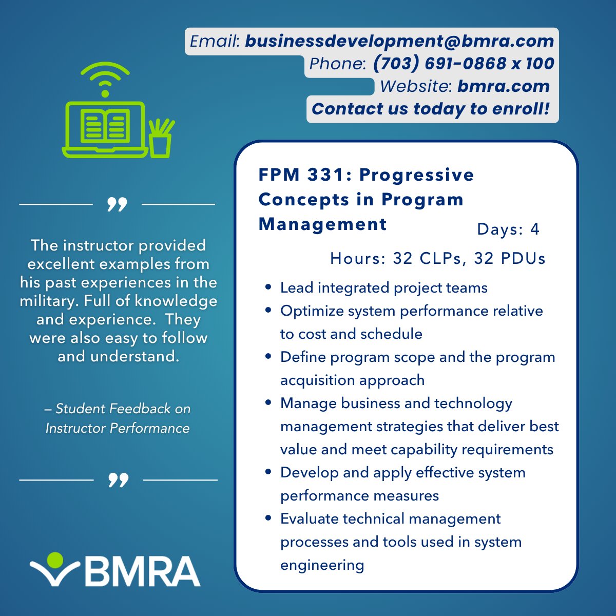 BMRA’s FPM 331: Progressive Concepts in Program Management is designed for professionals who want to master advanced strategies for managing complex programs in today’s dynamic environment. 🔗 Learn more about this course: bmra.com/course-item/fp…