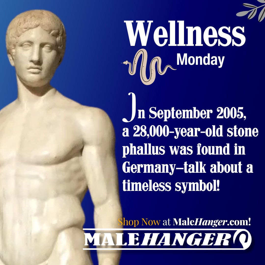 In September 2005, a 28,000-year-old stone phallus was found in Germany—talk about a timeless symbol! Celebrate your strength this month with Malehanger.com. What’s the oldest artifact you’ve heard of? 🗿 #PenisEnlargement #maleenhancement #SexualWellness #malehanger