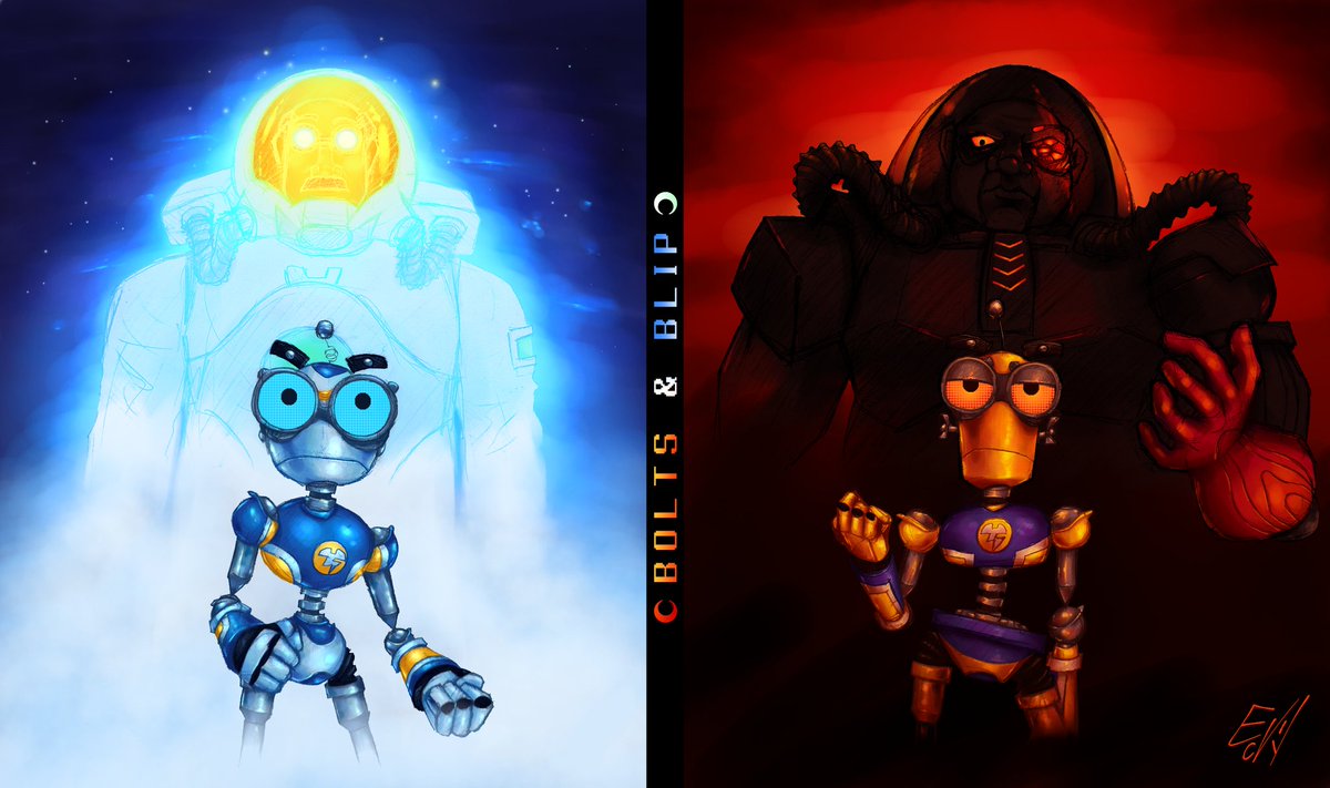 Sometimes children are forced to solve their parents' conflicts...

#boltsandblip  #bolts #blip #art #robots