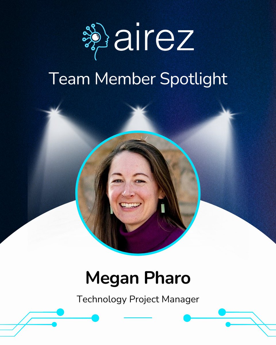 AirezIQ's tweet photo. 🔹Meet Megan Pharo, who heads up our Product Team and aligns the Airez vision and technology!

With a strong background in client-focused product, project, and account management, Megan has helped bring cutting-edge tools to market through web-based software solutions.

Her determined focus on communication between teams ensures excellence at every stage of the project life cycle, from inception to delivery. As a strategic leader, Megan thrives on turning new ideas into reality as efficiently as possible.

We’re grateful to have Megan on the team and can’t wait to see the continued impact of her leadership and innovation!

#TeamSpotlight #Leadership #AIInnovation #AirezTeam