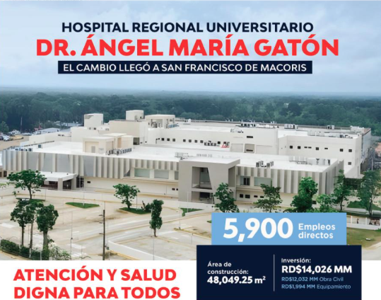 digital_informe's tweet photo. Presidente @luisabinader inaugura hospital en SFM.

El hospital fué construido con una inversión de 14 mil millones de pesos y va a generar cerca de seis mil empleos.
#servicionacionaldesalud https://t.co/e1VcnBI9MN