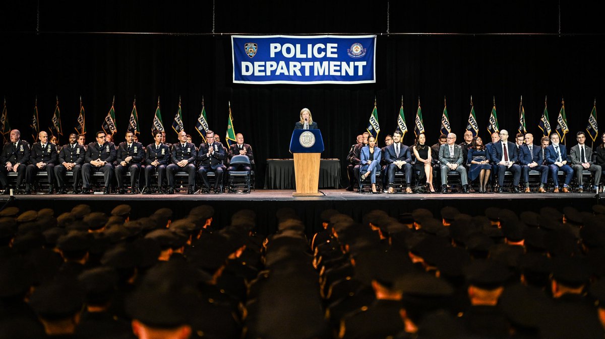 NYPDPC's tweet image. Today, we swore in nearly 650 new NYPD officers who are ready to hit the streets and keep our city safe.

Together, they reflect the very soul of New York – its strength, its promise, and its extraordinary mix of cultures.

They also represent a shift in the public perception of…