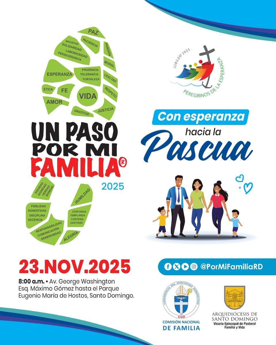 👣 Caminemos juntos #UnPasoPorMiFamilia2025 💒
¡Con esperanza hacia la Pascua y unidos en la fe! 🙏✨