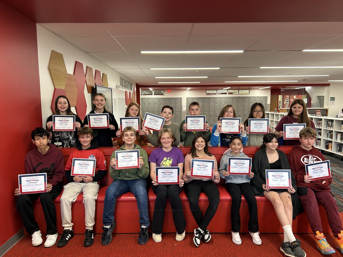 This past Friday this group of Lynx celebrated #theLYNXway Student of the Month by having lunch with our principals. 
Their teachers selected this group of students for always living #theLYNXway

Way to go!