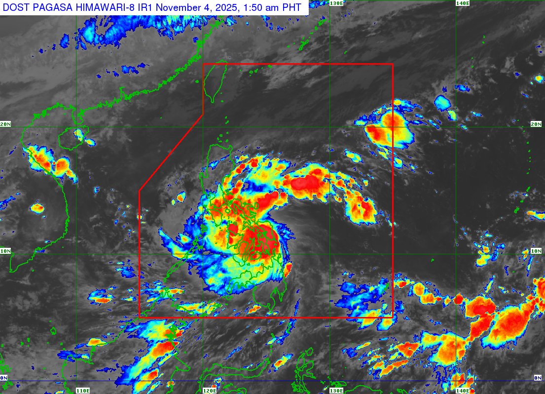 dost_pagasa's tweet photo. TROPICAL CYCLONE BULLETIN NR. 11
Typhoon #TinoPH (KALMAEGI)
Issued at 2:00 AM, 04 November 2025
Valid for broadcast until the next bulletin at 5:00 AM today.

“TINO” HAS MADE LANDFALL OVER SILAGO, SOUTHERN LEYTE.