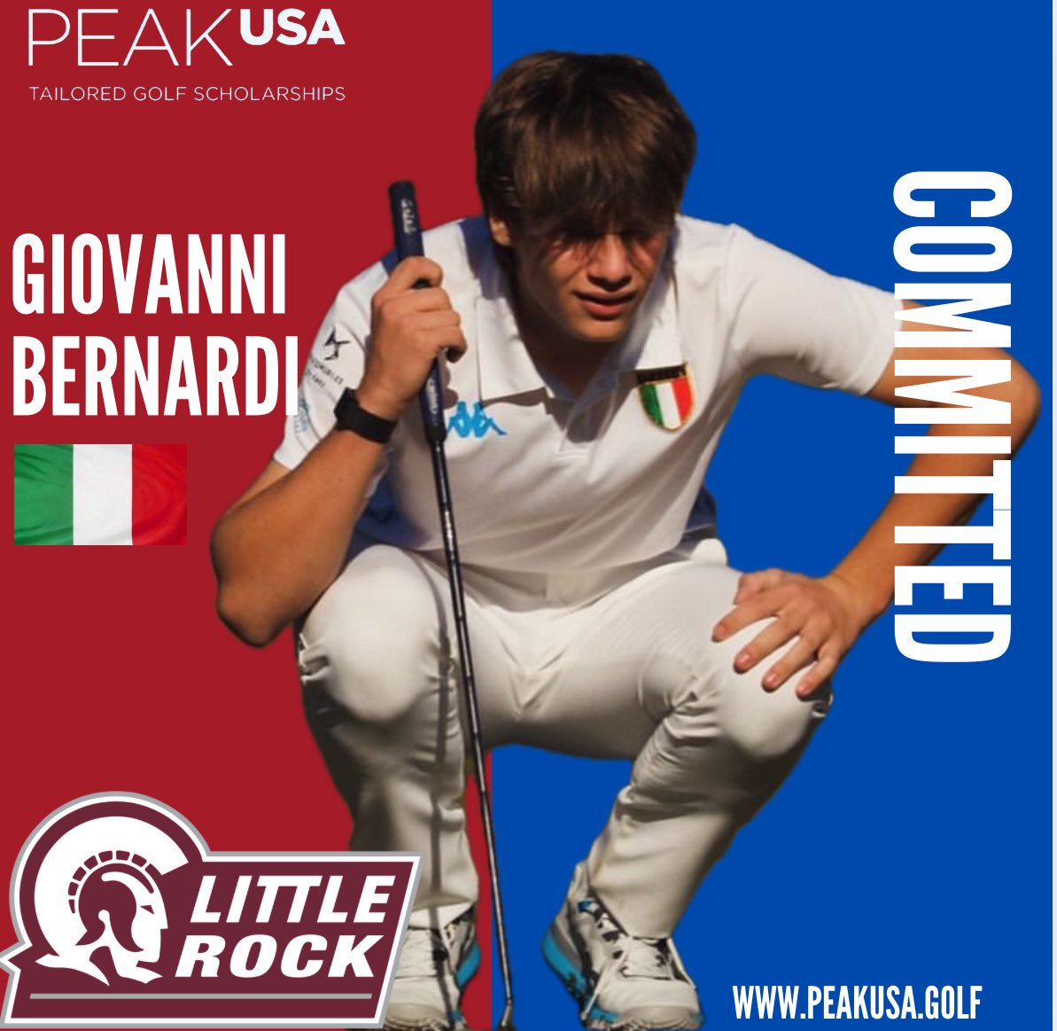 🚨COMMITTED🚨

We are delighted to announce @johnnyboy4golf from @federazioneitalianagolf 🇨🇭 has committed to @littlerockmensgolf . Gio will join at this competitive NCAA D1 programme Fall 2027 with Coach <a href="/austineoff/">Austin Eoff</a> and his team in Little Rock, Arkansas. Congratulations Gio!