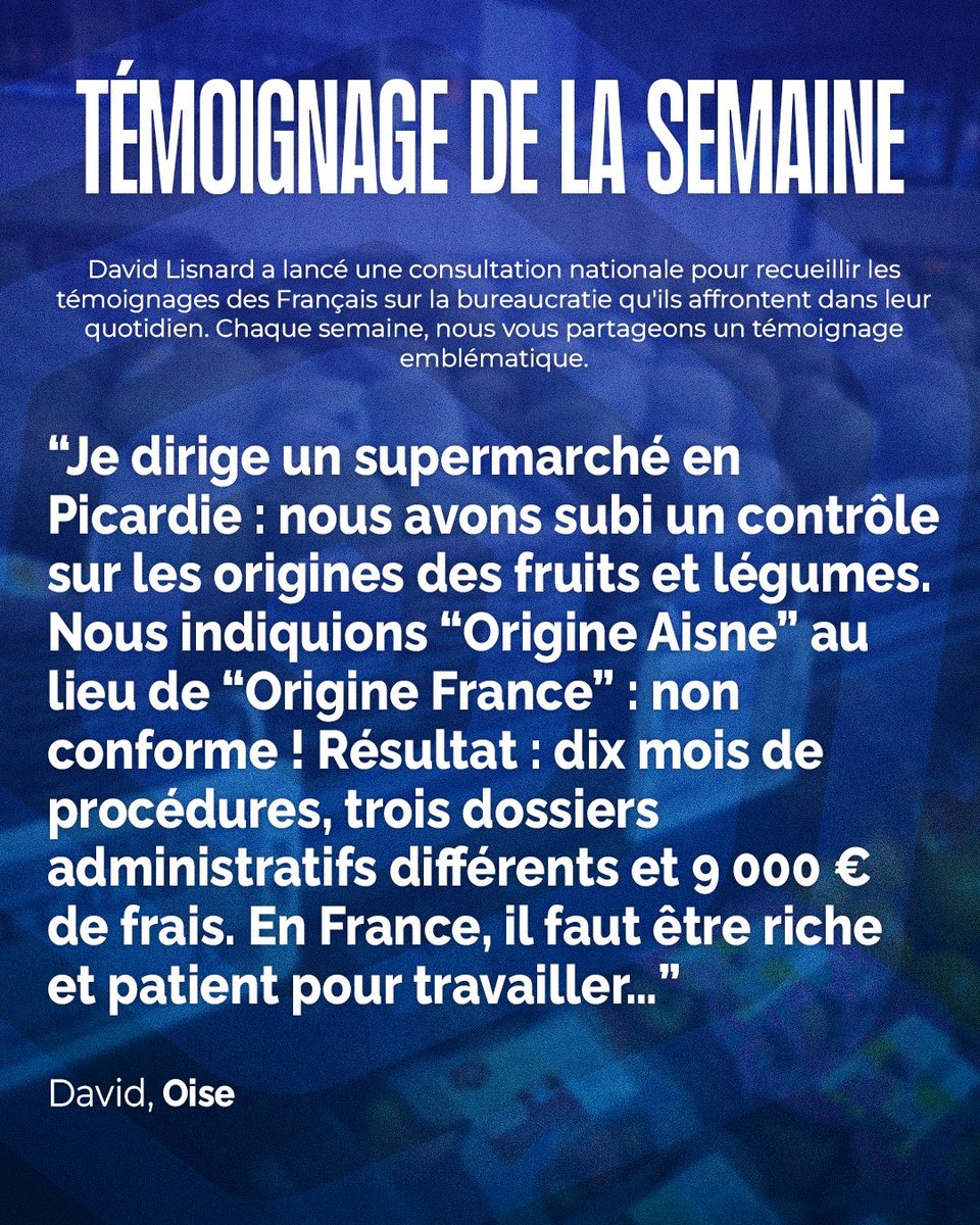 JeunesEnergies's tweet image. 🚨 La France en Absurdistan 🚨

⤵️ Chaque mois @Nouv_Energie reçoit des centaines de témoignages suite à la consultation national contre la bureaucratie ! 

Avec @davidlisnard mettons fin au régime des technocrates ! AFUERA !