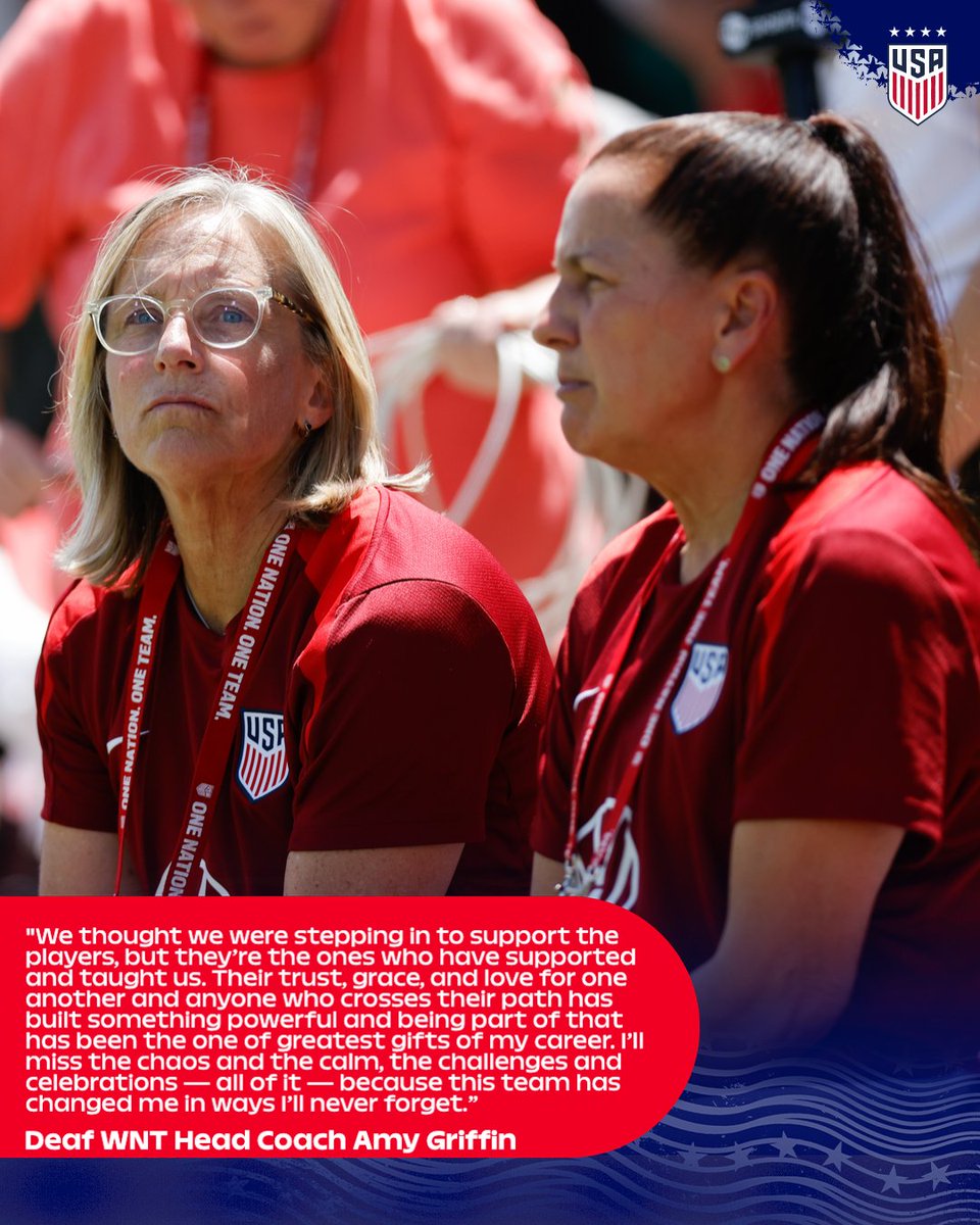 ussoccer_ENT's tweet image. The upcoming Deaflympics will be the final tournament for head coach Amy Griffin and assistant coach Joy Fawcett. #USdeafWNT