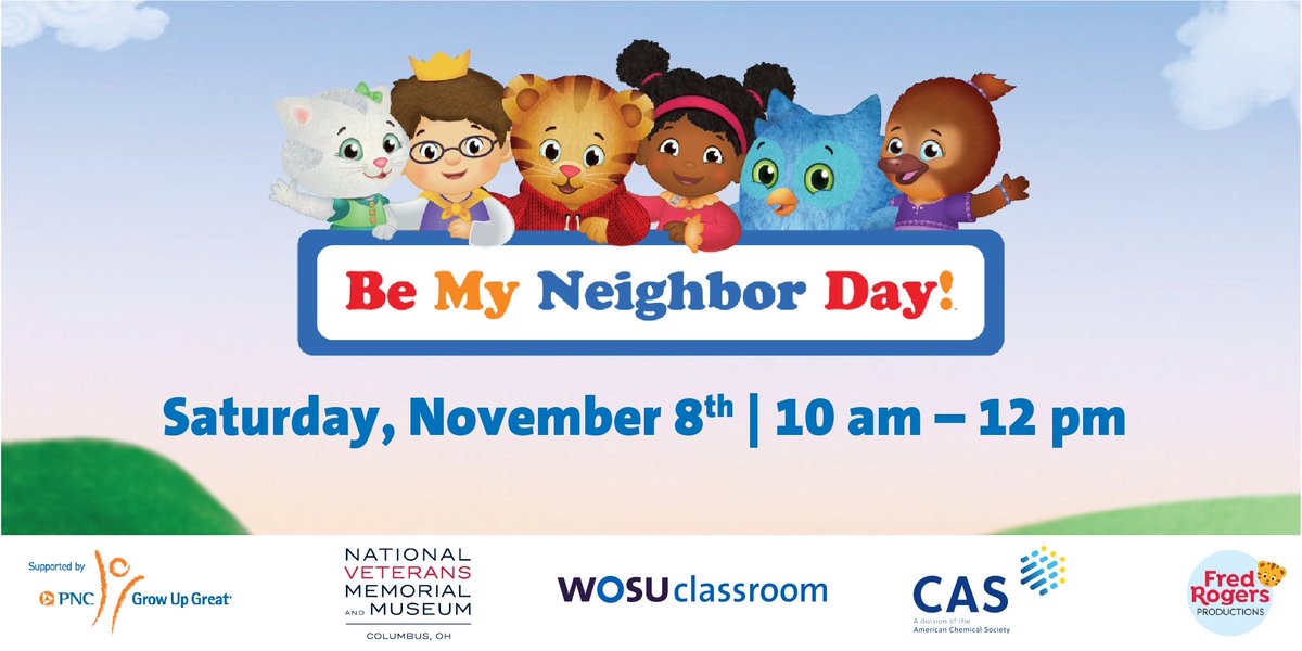 WOSU_Classroom's tweet image. Join WOSU and special guest Daniel Tiger at @NationalVMM for Be My Neighbor Day! For details and to register visit wosu.pm/4ooNiKe