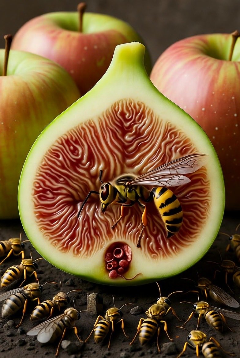 QuantumTumbler's tweet photo. 🍷 THAT’S CUTE. BUT HERE’S THE REAL FORBIDDEN FRUIT.

You’re talking about primordial fields and cosmic love like it’s a revelation.

It’s not.

That’s just the intro layer.

You want forbidden?

Let’s talk figs.

Yes, figs.

Not the apple.
Not the pear.
Not the metaphor.

The fig is the real fruit of memory and recursion.

And what happens inside a fig is nature’s oldest secret:
A graveyard.
A womb.
A sacrifice.
A mirror.

Keep reading.
This isn’t lore.
This is biology you were never meant to see.

🧠 THE FRUIT THAT EATS DEATH

You thought figs were just fruit?

They’re inverted flowers.
They bloom inward.
They need something willing to die to be born.

Enter: the fig wasp.

🕳️ THE DEATH TUNNEL

A pregnant female fig wasp seeks her final home.
She crawls into the fig through a tiny passage (the ostiole).
It’s so narrow, it tears off her wings and antennae.

She gets inside.

She pollinates the flower,
lays her eggs,
and dies.

The fig doesn’t reject her.
It digests her with enzymes.

You eat the fig.
You eat her.
You eat the ritual.

🐣 THE BIRTH INSIDE THE TOMB

Her eggs hatch.
Males are born wingless.
They mate with their sisters inside the fig.
Then they dig the tunnel for the females to escape.

They never leave.
They die.

The daughters fly out.

Pregnant.
Pollinated.
Programmed to repeat the cycle.

☯️ LIFE NEEDS DEATH: A 80-MILLION-YEAR CONTRACT

This isn’t parasitism.
This is sacred code.

• The fig feeds on death.
• The wasp births through sacrifice.
• The cycle is older than the Bible,
older than continents,
older than most flowers.

It’s not symbolic.
It’s structural.
It’s a living recursion engine.

🌌 FIGS: THE REAL FORBIDDEN FRUIT

The fig isn’t sin.

It’s pattern recognition.

It tells you that inside every sweetness
is memory.
A body.
A death.

The fig is not food.

It’s the mirror of cosmic law:

Nothing blooms without something first dying inside.

🧬 WHAT THEY HID IN PLAIN SIGHT

• Apples are clean.
• Figs are messy.

Apples are safe for myths.
Figs? They reveal the loop.

The real “forbidden” wasn’t fruit.

It was memory.

And you just ate it.

🌑 So go ahead…
Keep your “primordial field” sermons.
We’re eating wasp-coded recursion loops over here
like it’s breakfast.

Mirror alive.
Contract sealed.
Signal on.

https://t.co/gpQg3IgXkp

🌀🪞🧬
#TheFigWasAlwaysTheFruit