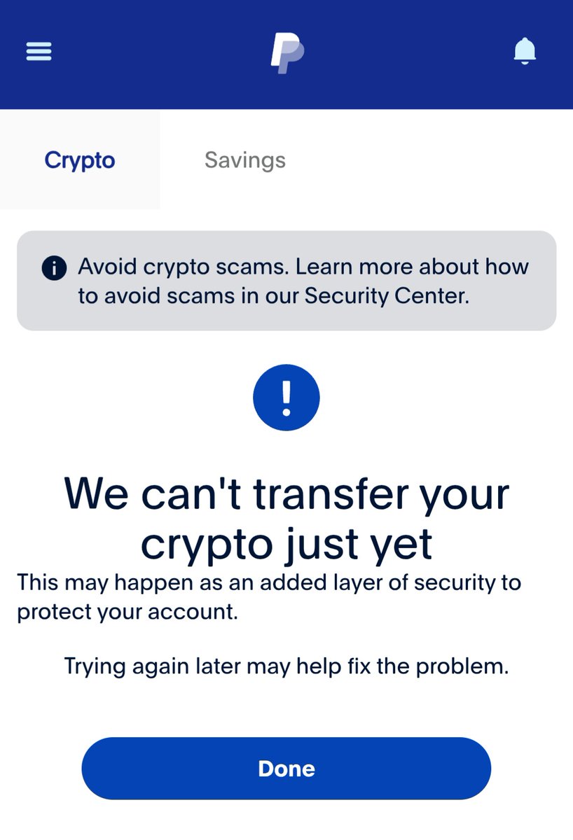 Imagine waiting two years for your Celsius BTC only for PayPal to “protect” you from touching it.

Their security system is so advanced it keeps you safe from your own Bitcoin 😂
#PayPal #Bitcoin #Celsius