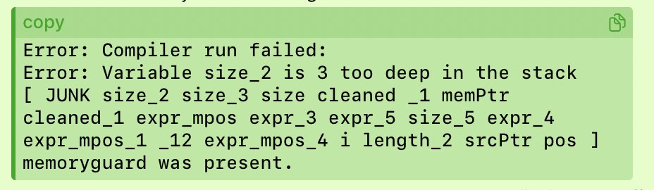 Viraz04's tweet image. happened with `viaIR = true`, def need the solc compiler to be better, have had a good experience using the solx compiler