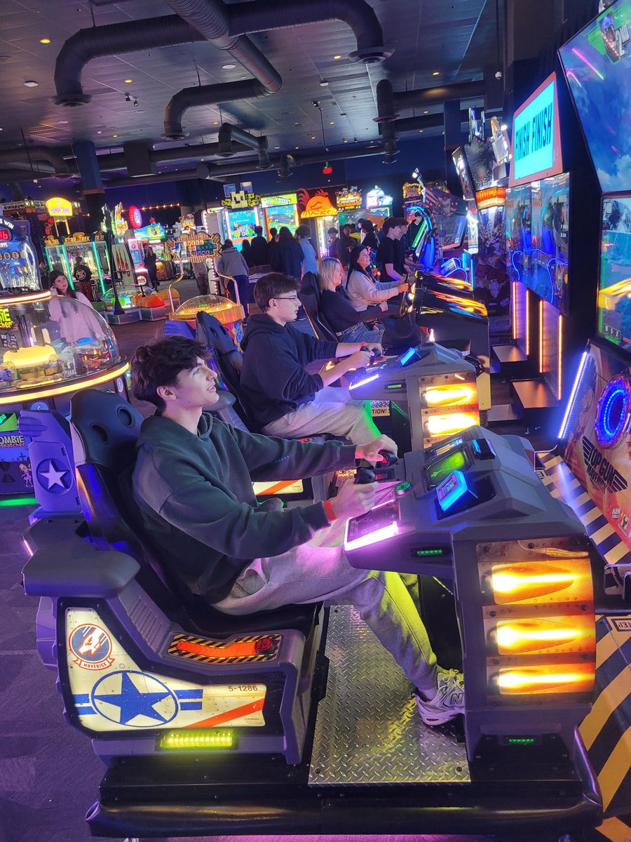 Senior Class took a trip to Dave &amp; Buster’s today, big thank you to Mr. Bernstein and Ms. Herrmann for organizing 😁🎯🕹️
We need to know who won the most tickets??
<a href="/SachemSchools/">Sachem Schools</a>