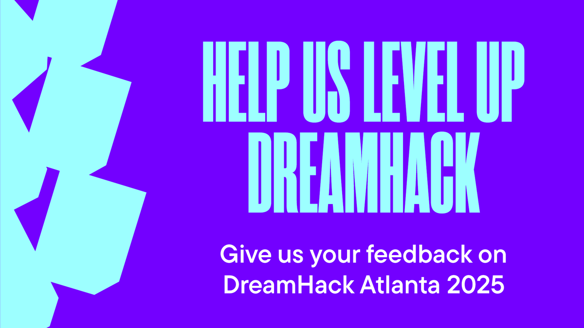 We hope you had an incredible time at #DreamHack Atlanta!

Let us know what your experience was like, what you enjoyed, and where we can improve for next year. 💫 

Make your voice heard, and help shape the future of #DHAtlanta!
dhk.gg/atlanta-feedba…