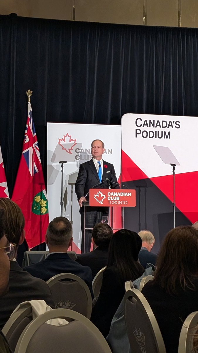 .<a href="/PBethlenfalvy/">Peter Bethlenfalvy</a> previews the priorities of forthcoming Ontario's 2025 fall economic statement at <a href="/CdnClubTO/">Canadian Club Toronto</a> - infrastructure, tax relief, and skills training to protect workers and shore up the economy.