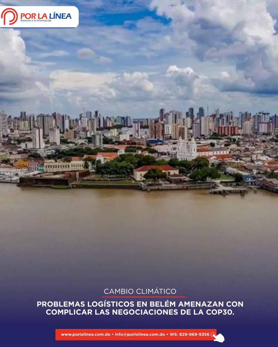 porlalineareal's tweet image. 🌎 La próxima COP30 en Belém enfrenta un gran reto: sus problemas logísticos podrían frenar las negociaciones más importantes del año sobre el cambio climático.
#COP30 #CambioClimático #Belém2025 #PorLaLínea
🔗 Amplía esta información en porlalinea.com.do