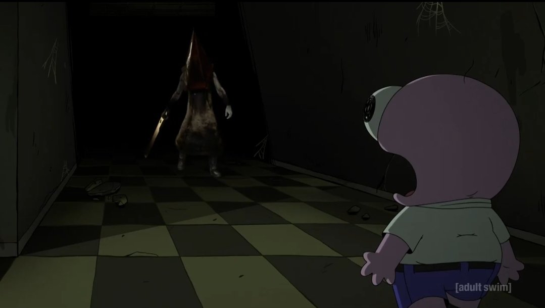 Pyramid head randomly making an appearance in smiling friends, funniest shit