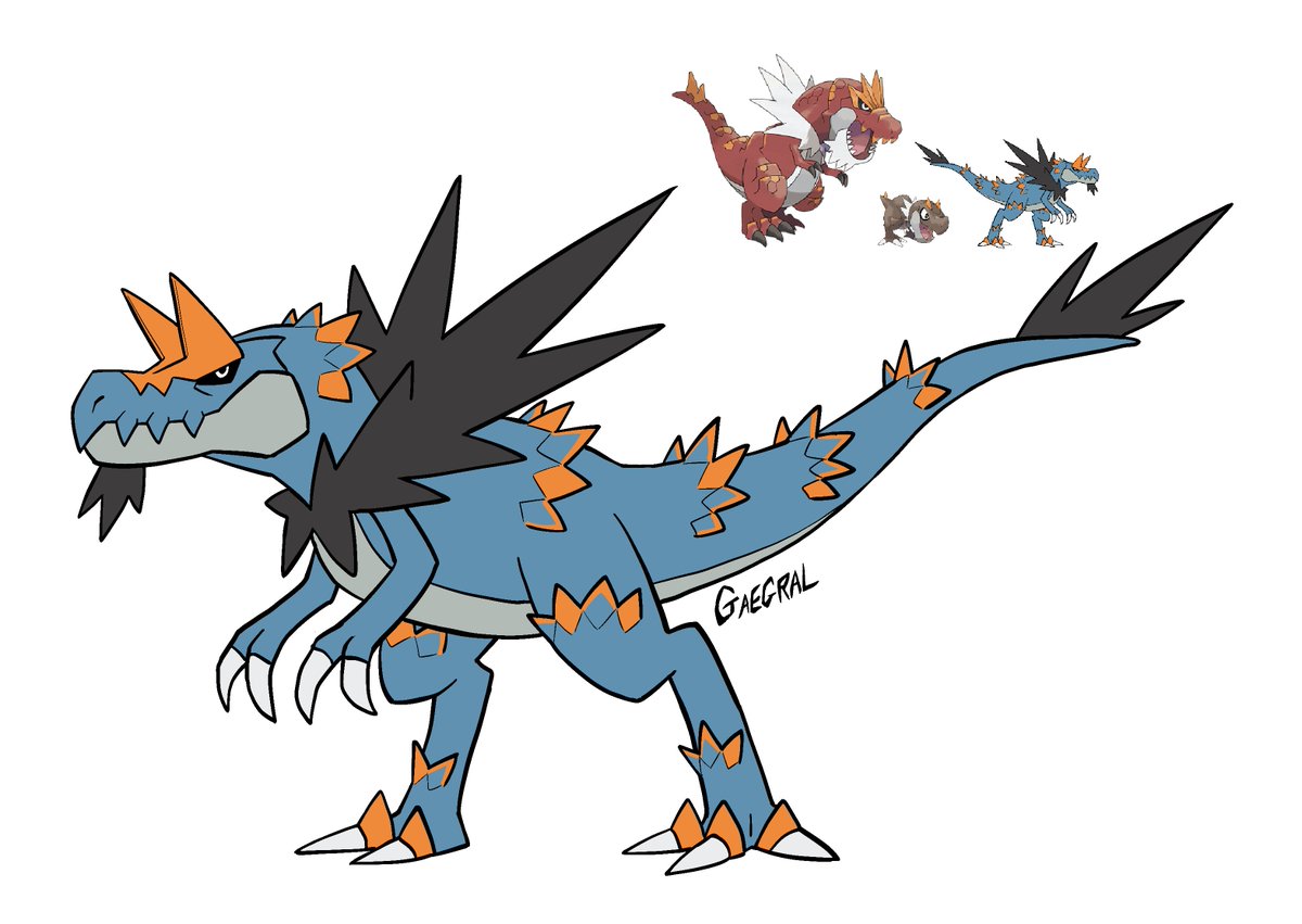 Quick idea. The fossils of this Pokémon were originally thought to be a middle evolution between Tyrunt and Tyrantrum, but as research progressed, it was discovered that it was actually an alternate evolution of Tyrunt, with a Rock/Electric type.