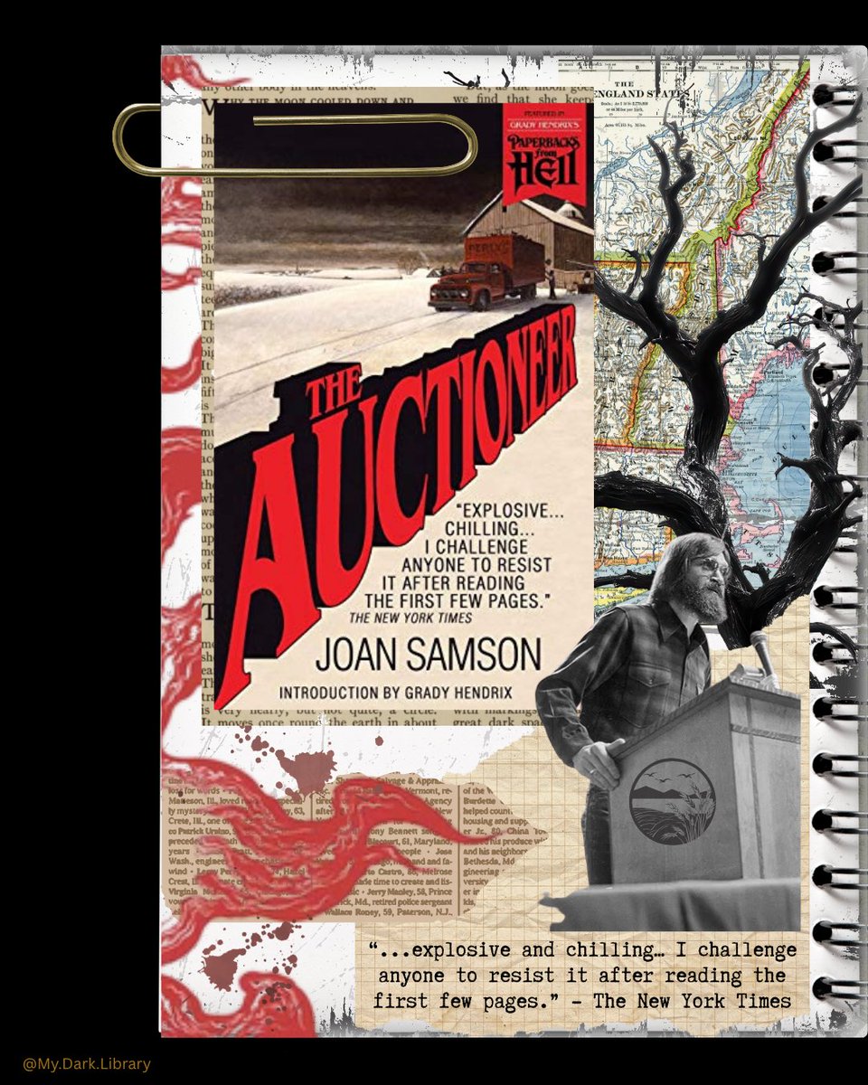 MyDarkLibrary's tweet image. We had a wild time visiting Harlowe, NH for our October read of THE AUCTIONEER by Joan Samson and lots of fun discussing the cyclical nature of all things. Even though this was published over 50 years ago, the message of THE AUCTIONEER remains as poignant as ever.