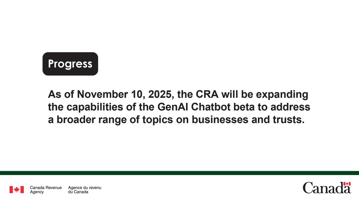 CanRevAgency's tweet image. Our 100-day plan to improve service is underway, and we’re committed to delivering results for Canadians by December 11th, 2025 and beyond. Get the most recent update on our progress ➡️ ow.ly/2L3S50XlNy8 #CdnTax