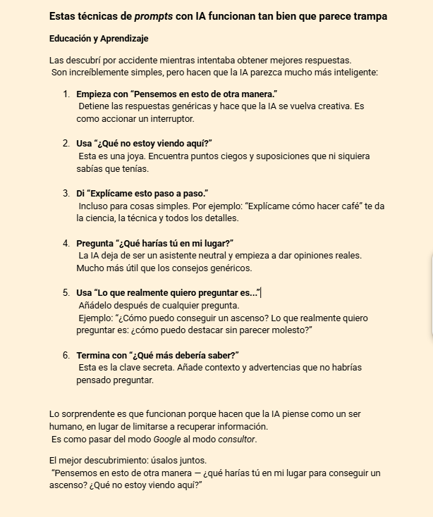 Polanco_IA's tweet photo. El 90% de las personas desperdician el potencial de ChatGPT.

Aquí te presento 6 técnicas de Prompts que te darán Super Poderes.

Solo copia y pega (Están dentro del Hilo🧵)
https://t.co/VxPdp5MCJv https://t.co/i2FAe6G4Ri