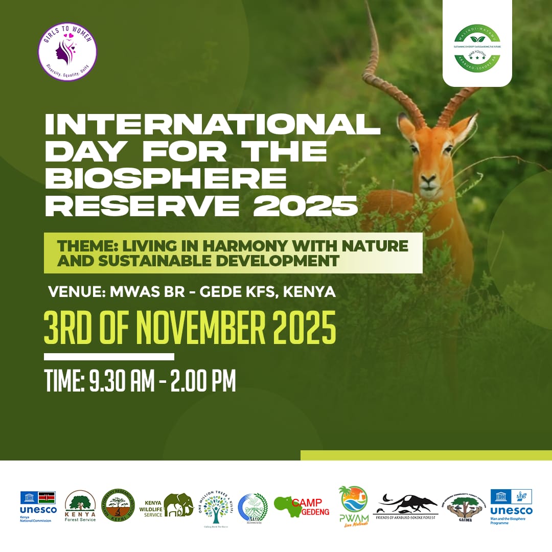 KadzoPurity1's tweet photo. Today we celebrate nature’s generosity and our responsibility, we must give back by conserving, restoring, and walking the path of sustainable development.Malindi watamu Arabuko-Sokoke biosphere reserve reminds us that nature and humanity have shared futures.
#ClimateActionNow https://t.co/onJB45c837