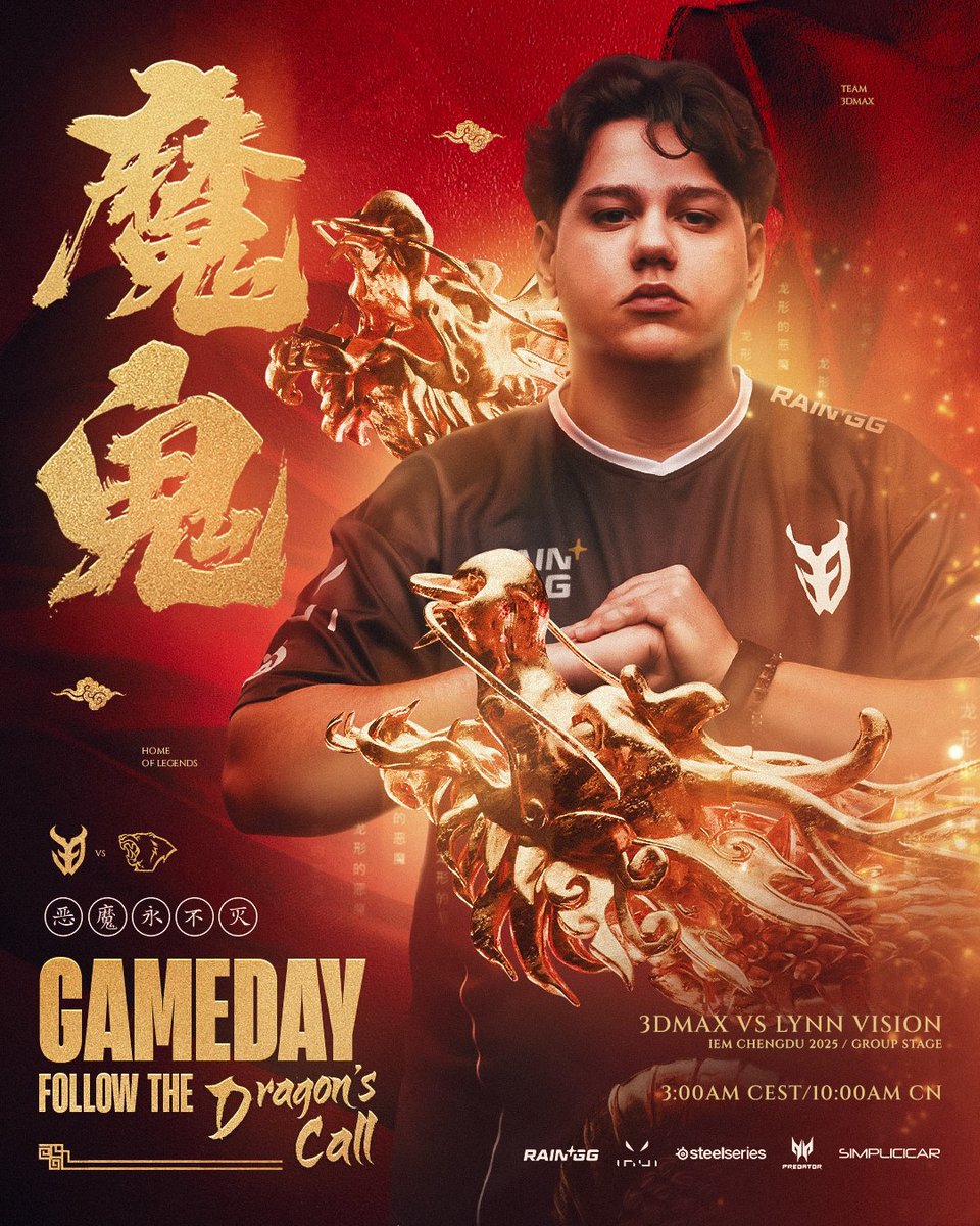 3DMAXGaming's tweet image. One mistake and it’s over !

📍 IEM Chengdu 2025 - Group Stage
📅 Tuesday - 3:00AM CEST
🆚 @Lynnvision_ 
 
#DevilNeverDies 👹