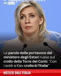 serebellardinel's tweet photo. La dichiarazione di #Zakharova non fa una piega! Mentre investiamo miliardi per una guerra persa dall'#Ucraina,in #Italia non solo crolla #TorreDeiConti, ma stanno crollando anche #sanita,#scuola,#lavoro, mentre aumenta la #povertà! https://t.co/5hWtM4LJ5y