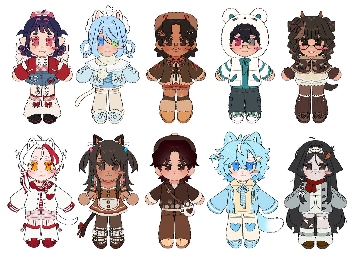 wintery designs of me and friends !! ⭐️