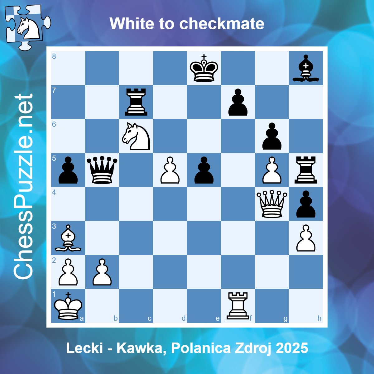 A very nice checkmate from the Rubinstein Memorial Open: chesspuzzle.net/Puzzle/1045778