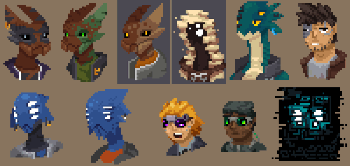 Gradient_1's tweet photo. A bunch of pixel portraits from my setting. They are pretty inconsistent

#pixelart https://t.co/hmqdoiJa0o