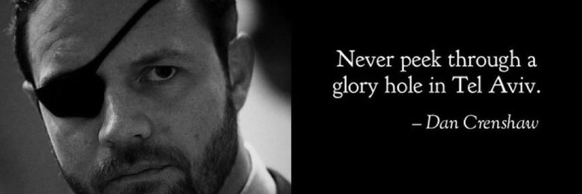 <a href="/DanCrenshawTX/">Dan Crenshaw</a> <a href="/realDonaldTrump/">Donald J. Trump</a> The only service you do is to Israelis through a glory hole.