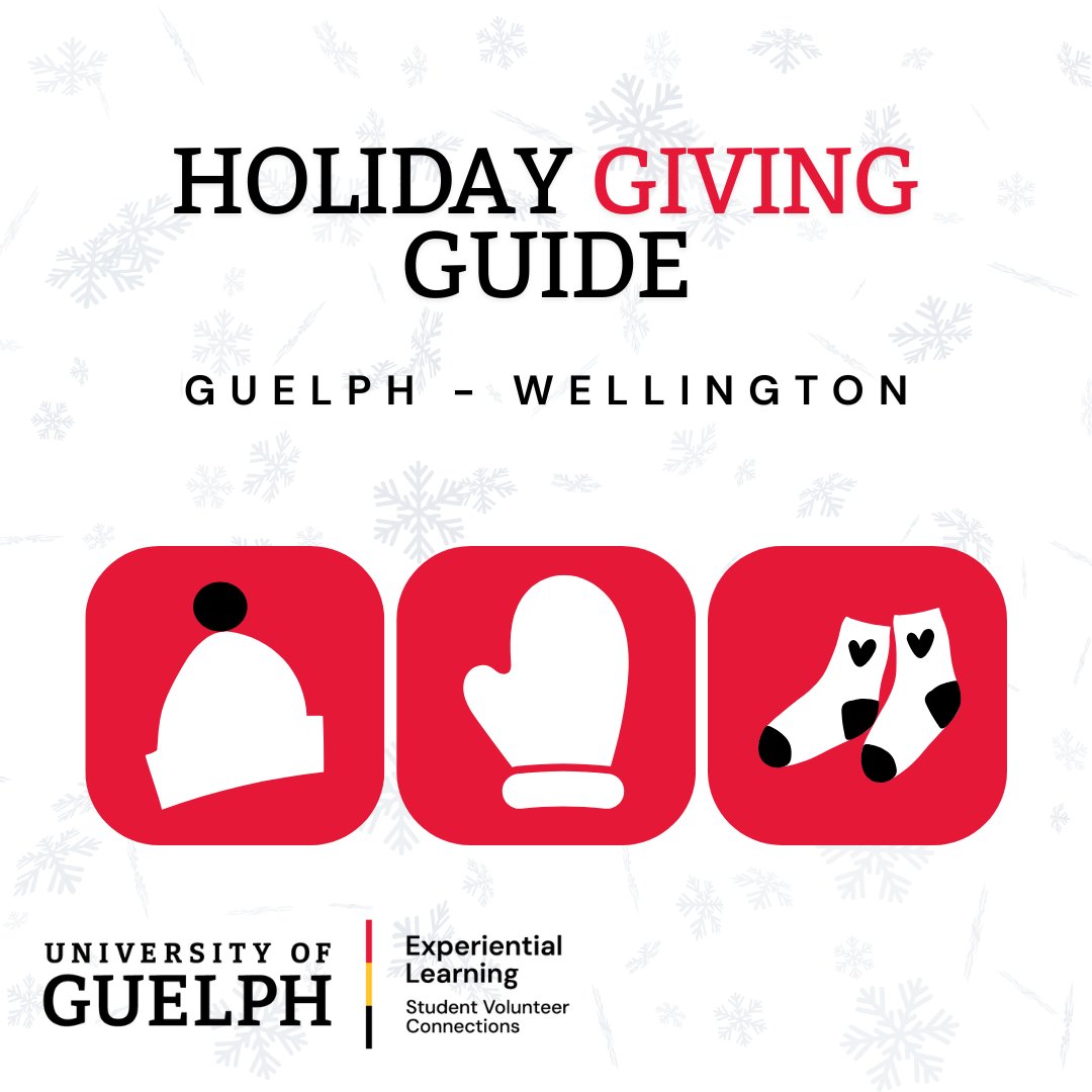 Attention #Guelph and Wellington County #NonProfits and #Charities ! 👈

You have until November 7th to submit your holiday needs for free promotion in the ever-popular 2025 #Holiday Giving Guide being distributed by UoG SVC <a href="/ExpGuelph/">UofG Experiential Learning</a> ☃️

Link to submit: ow.ly/vkE050XjPby