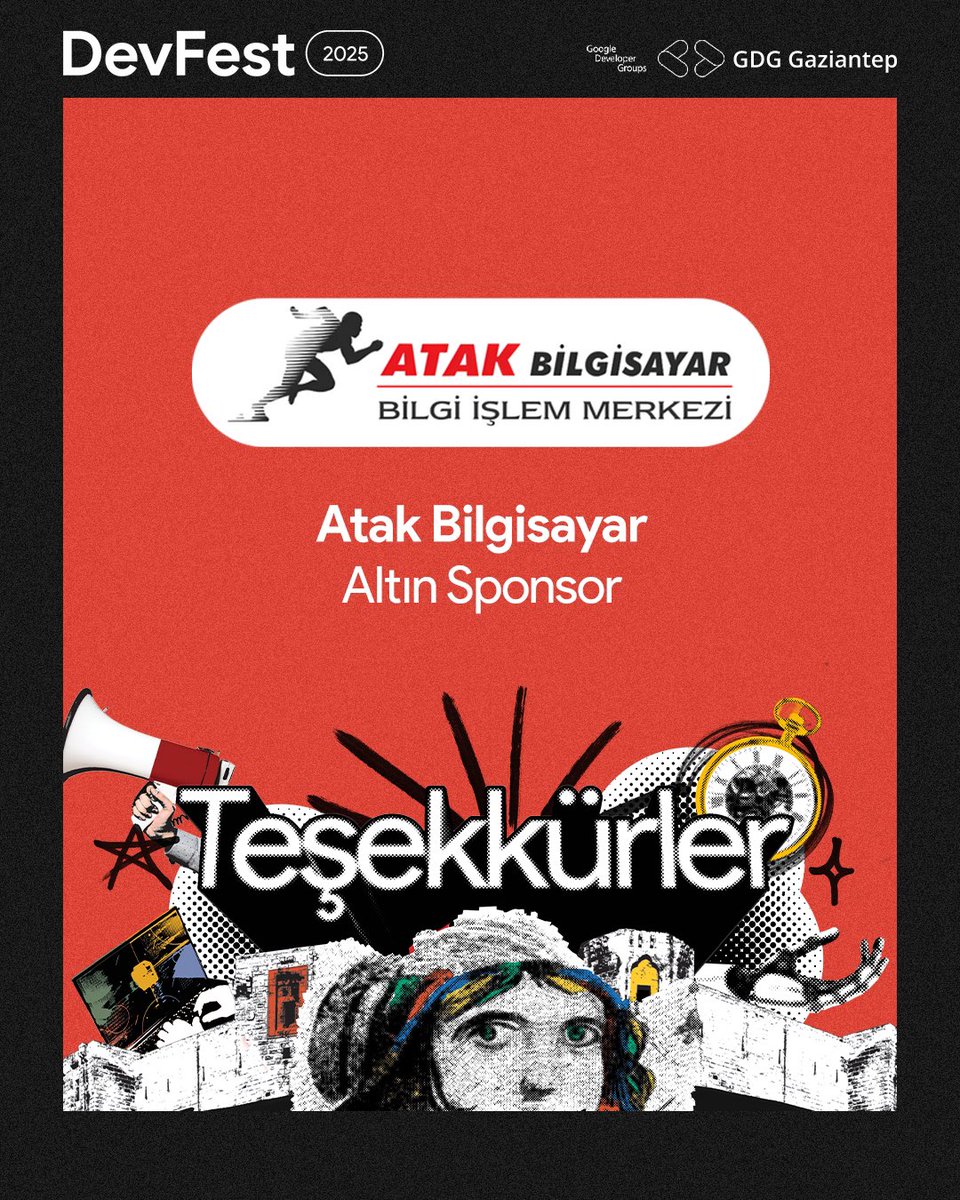 🌟 DevFest’25 Altın Sponsorumuz Atak Bilgisayar’a teşekkürler!

Teknolojiye olan destekleriyle topluluk gücünü bir araya getirdik. 💡

#gdggaziantep #devfest25 #googledevelopers #googledevfest