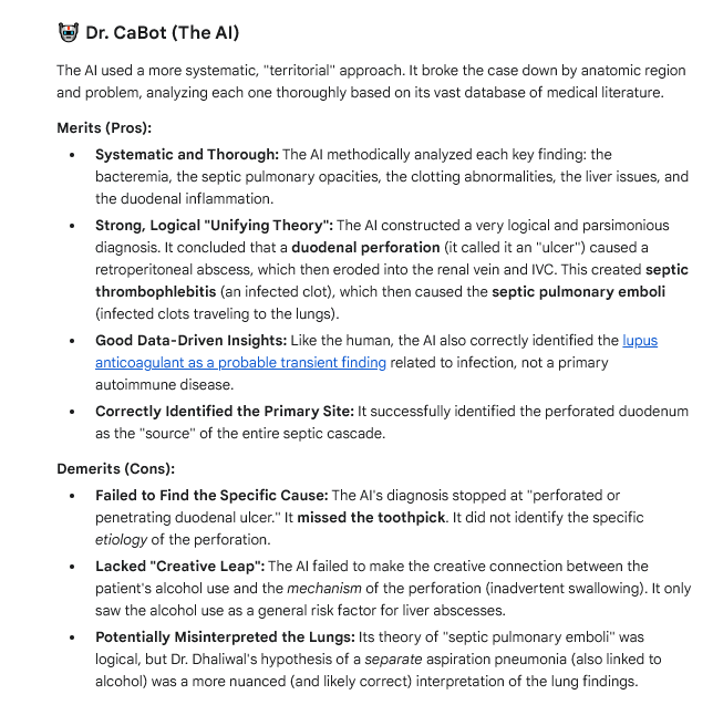 TechFundies's tweet image. Interesting AI data point from my exceptional NYC doctor (highly recommend for family medicine), who also writes a great blog (link below)

For the first time, New England Journal Of Medicine published its weekly case review with an AI perspective as well.

They pitted a master…