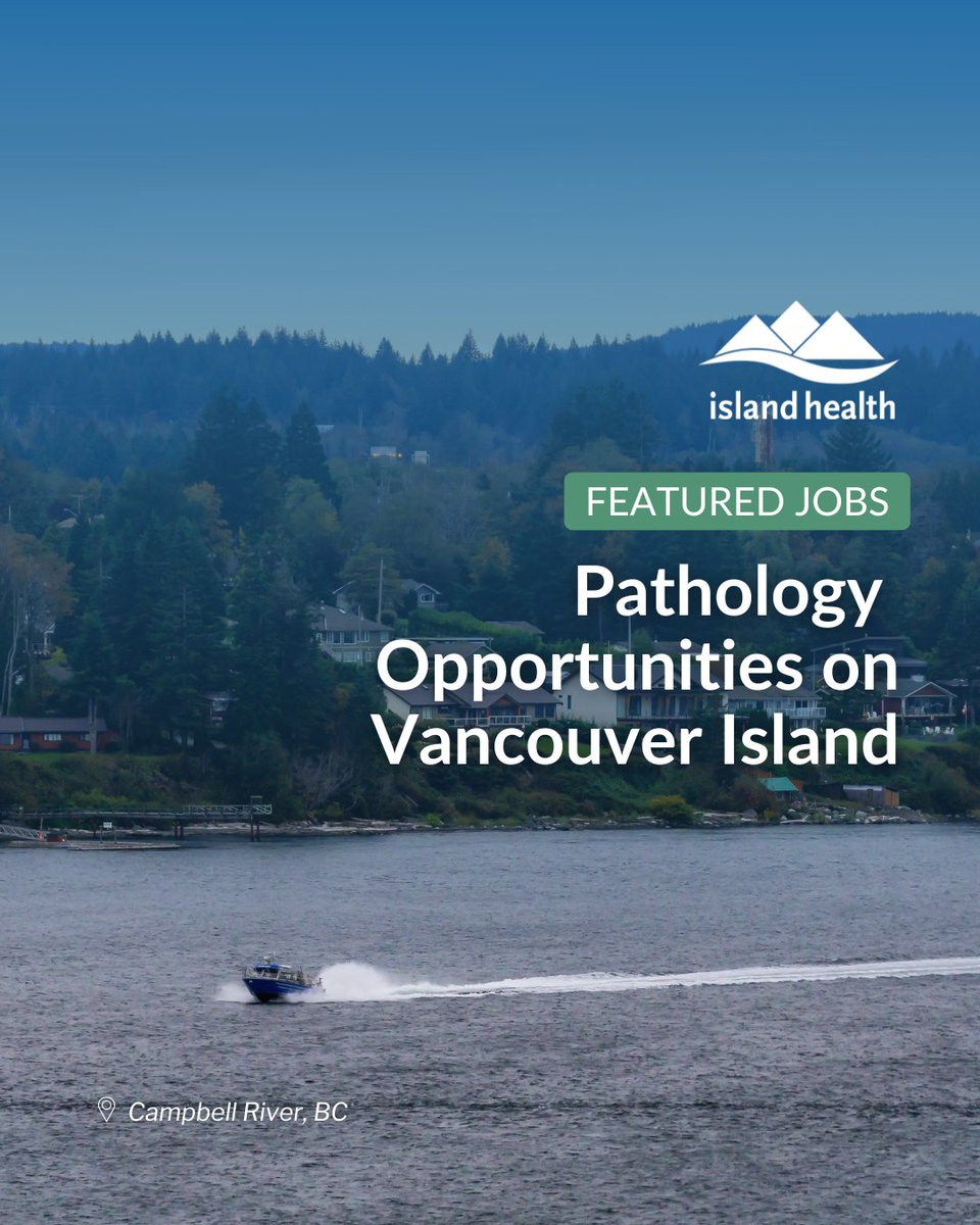 Don’t miss these opportunities to shape the future of pathology on Vancouver Island.  

- Anatomical Pathologist in Victoria
- General Pathologist in Comox
- General Pathologist in Campbell River

Connect with the recruitment team at medstaffrecruitment@islandhealth.ca to apply!