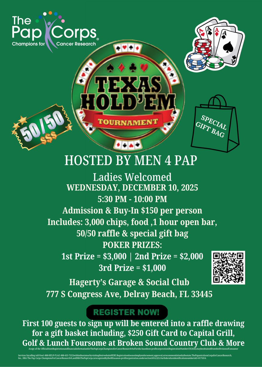 Pap_Corps's tweet image. Who is joining me at The Men 4 Pap Poker Tournament?
fundraise.givesmart.com/e/dLCR3w?vid=1…