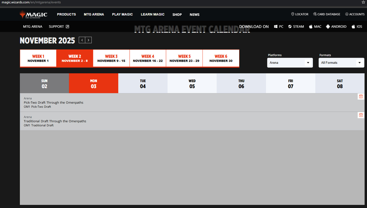 moonwave69's tweet image. it's november 3rd, why is the arena event calendar still blank for the month?