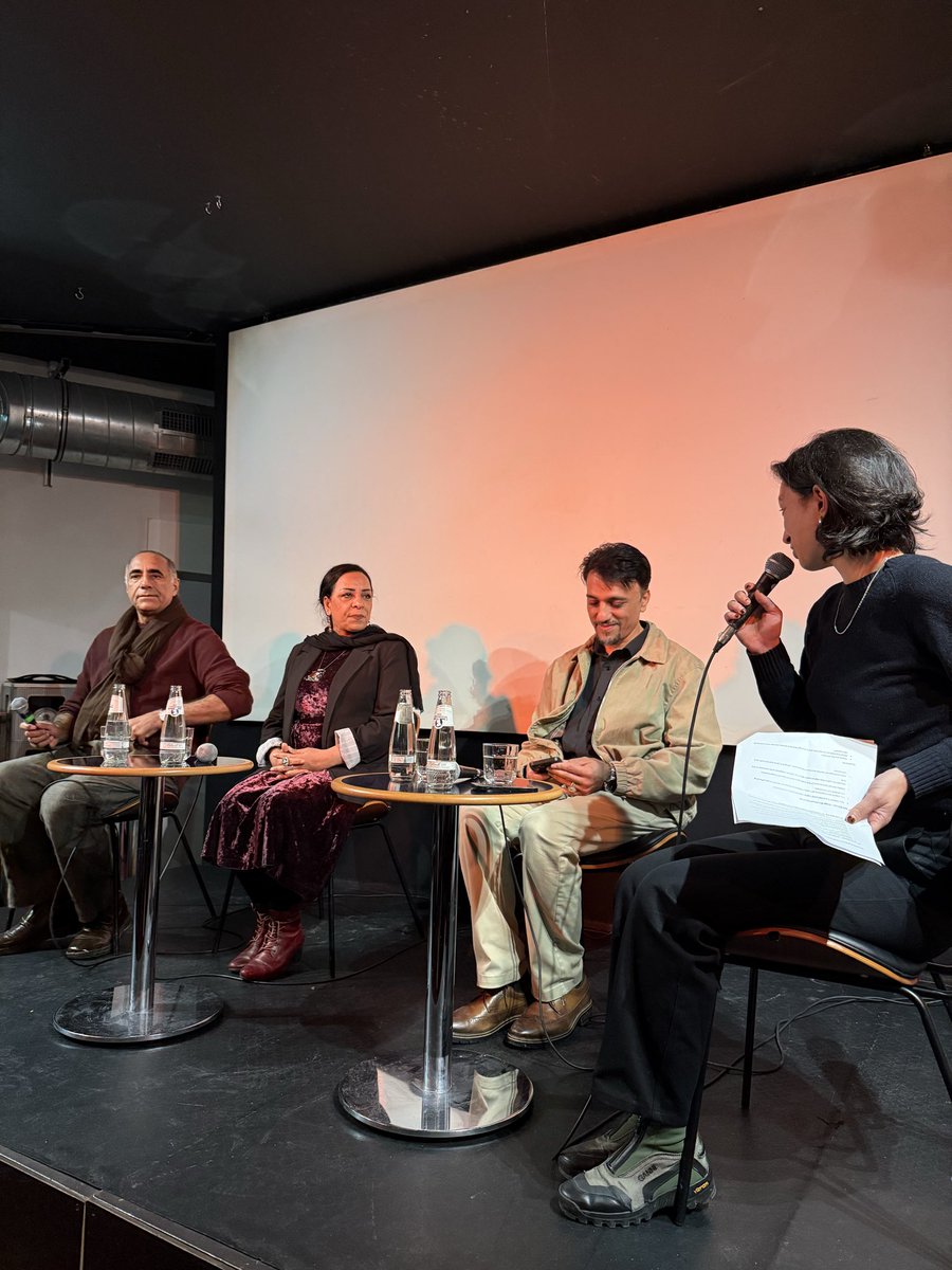 WazhmaTokhi's tweet photo. Our legendary filmmaker @sadatroya1 lit up Berlin yesterday!
Her film #SimaSong screened to a fully packed theater — a powerful tribute to the unbreakable spirit of Afghan women. A story of sacrifice, resilience, and the fearless fight for freedom.
Keep shining, Roya Jan your art and courage inspire us all. More power to you!
Deep appreciation to @goetheinstitut for hosting the Q&A with director Roya Sadat and writer Aziz Deldar at ACUD Studio.
#AfghanCinema #WomenInFilm #Afghanistan #Berlin