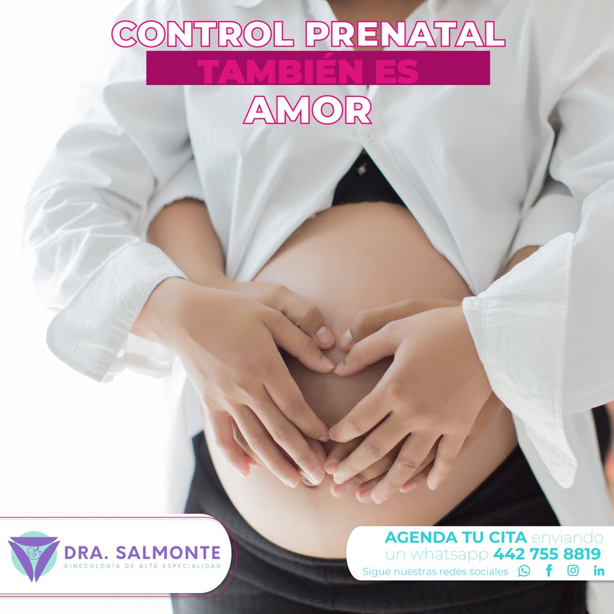 DraSalmonte's tweet image. 💗 Mantener un control prenatal es un acto de amor.

Cuidarte a ti, es cuidar a tu bebé 🤰
👩‍⚕️ Agenda tu cita
📍 Hospital San José, Qro.
📲 wa.me/+524427558819
🌐 drasalmonte.com

#SaludFemenina #ControlPrenatal #DraSalmonte