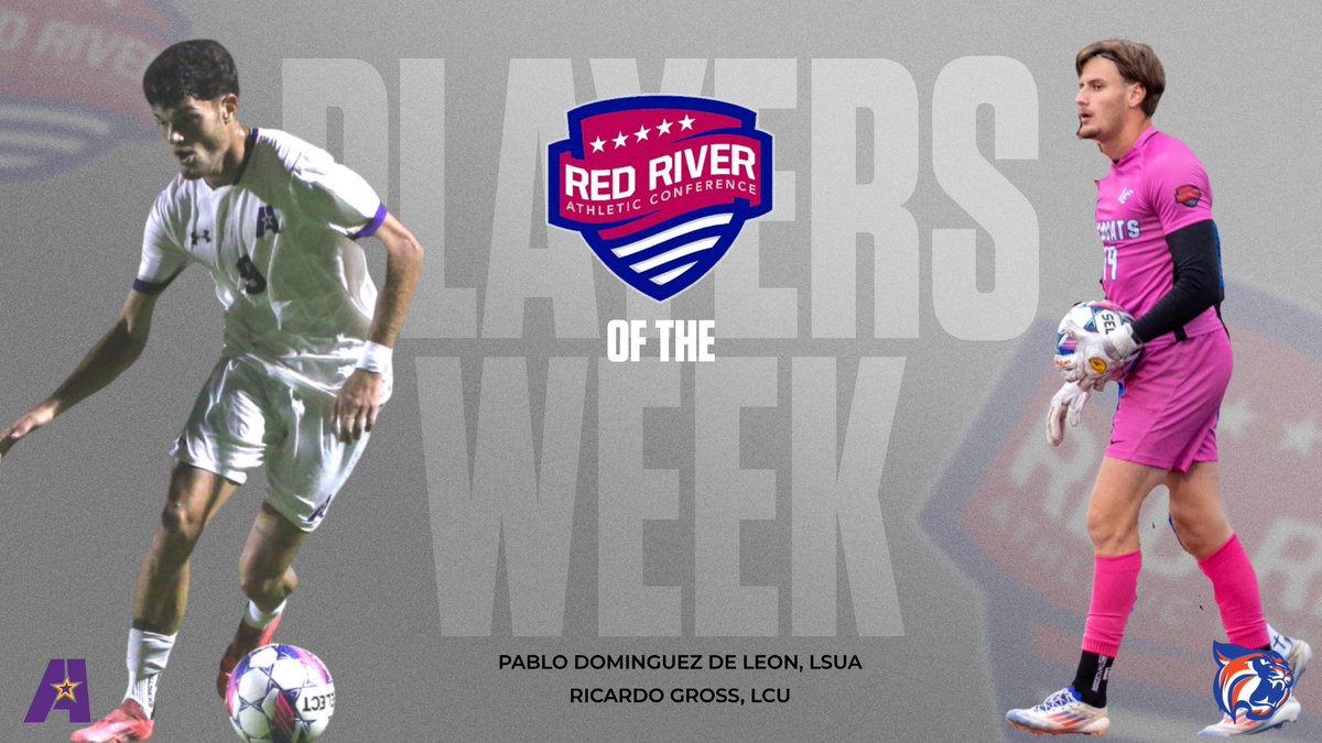 Pablo Dominguez de Leon of <a href="/lsuagenerals/">LSUA Generals</a> and Ricardo Gross of <a href="/lcu_wildcats/">Louisiana Christian University Wildcats</a> were named RRAC men's soccer players of the week for Oct. 27-Nov. 2. Story: redriverconference.com/general/2025-2…