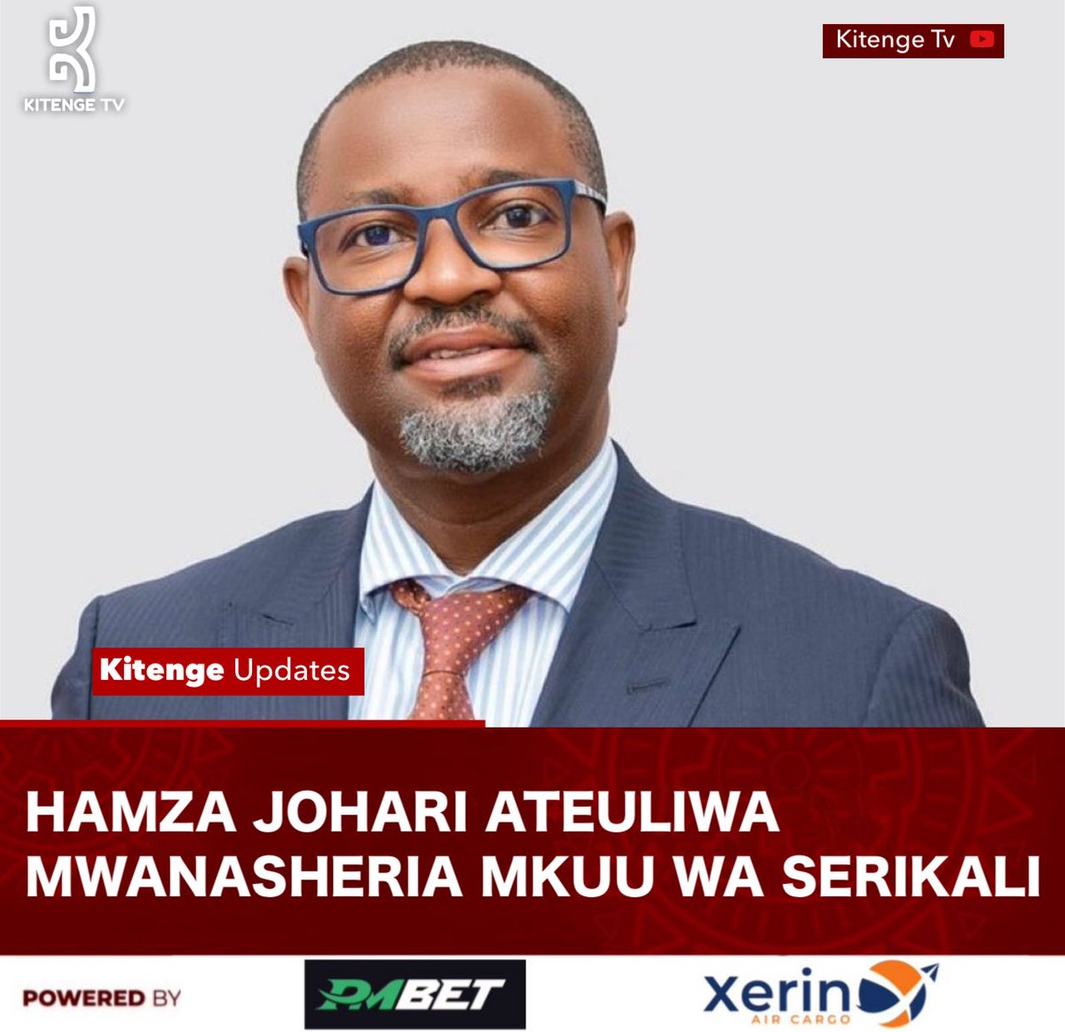 mshambuliaji's tweet image. Rais wa Jamhuri ya Muungano wa Tanzania Mhe. Dkt. Samia Suluhu Hassan, amemteua Bw. Hamza Said Johari kuwa Mwanasheria Mkuu wa Serikali.

Taarifa iliyotolewa na Katibu Mkuu Kiongozi leo, imesema Bw. Johari ataapishwa keshokutwa Jumatano Novemba 5 saa nne asubuhi katika Ikulu ya…
