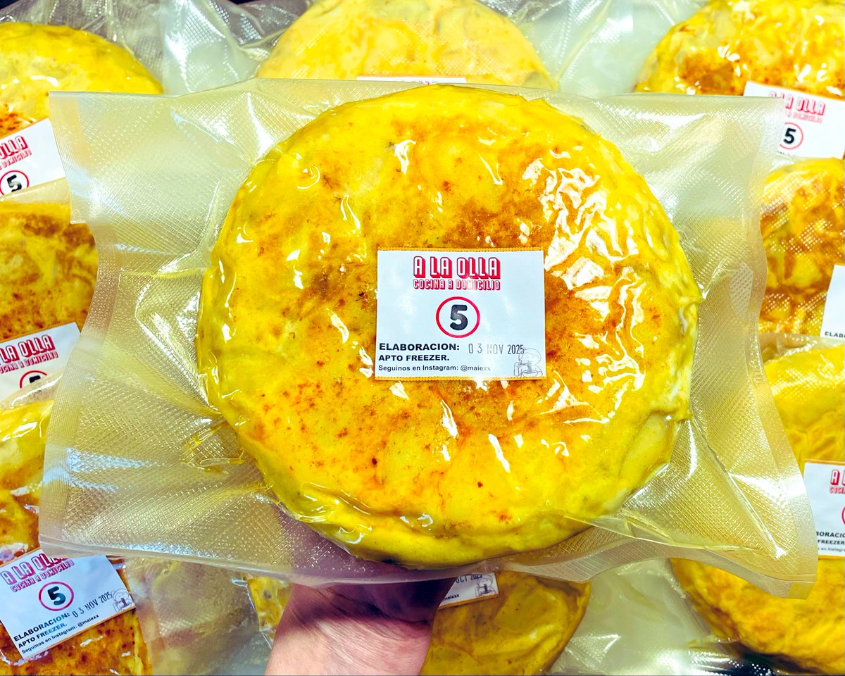 Esta semana en las viandas salieron tortillas de 🥔 individuales de aprox 700 gramos 😋
Quién para? 🥳