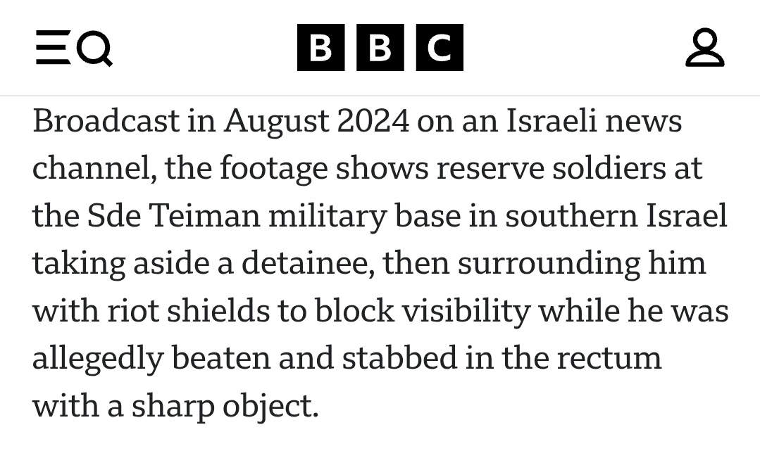 MullisVsMachine's tweet image. Hey BBC, repeatedly stabbing someone in the rectum with a sharp object is called rape. 

Stop trying to white wash Israeli war crimes when you readily desimminated false rape propaganda about Oct.7.

You are complicit.